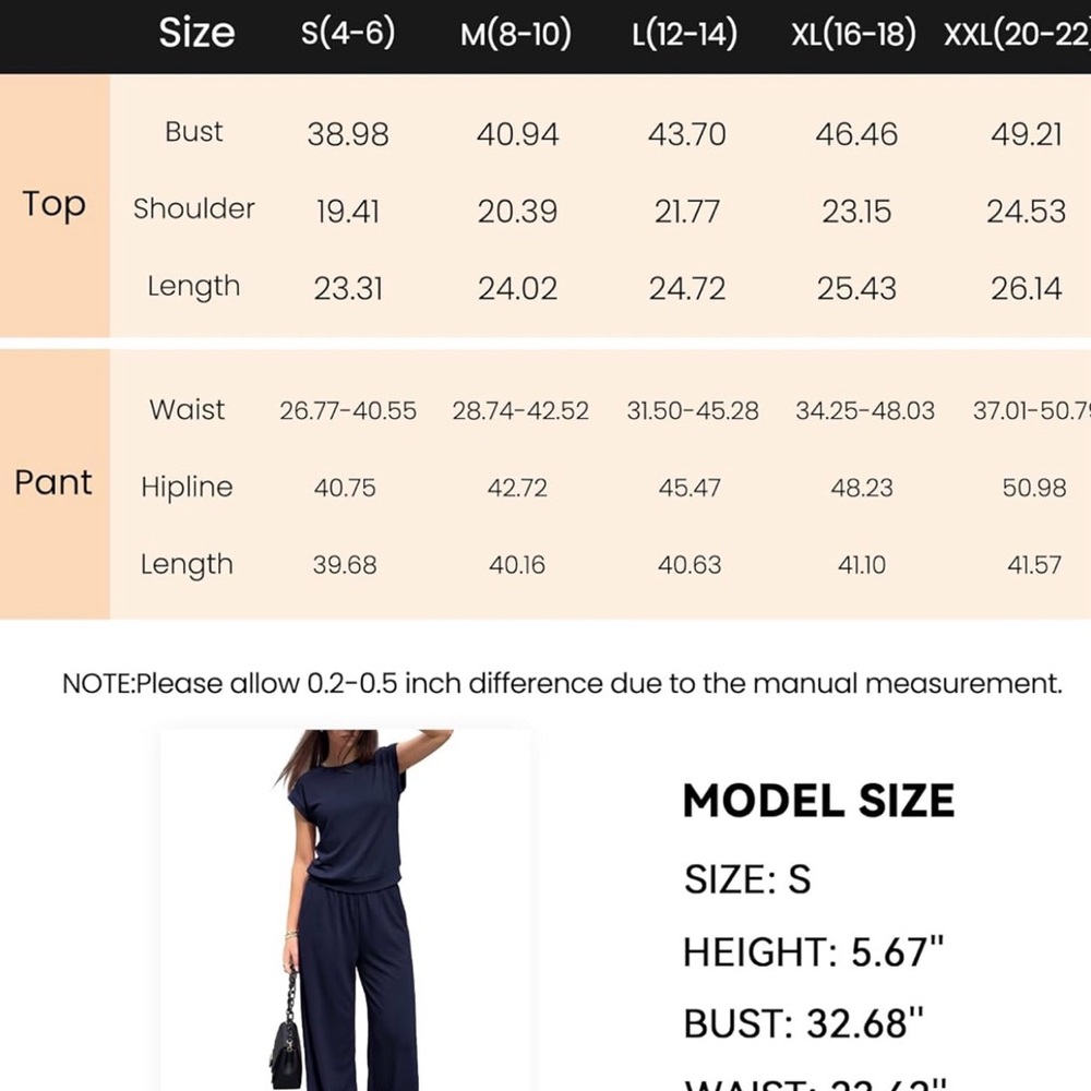 Navy Blue Women's 2piece - Picture 3 of 5